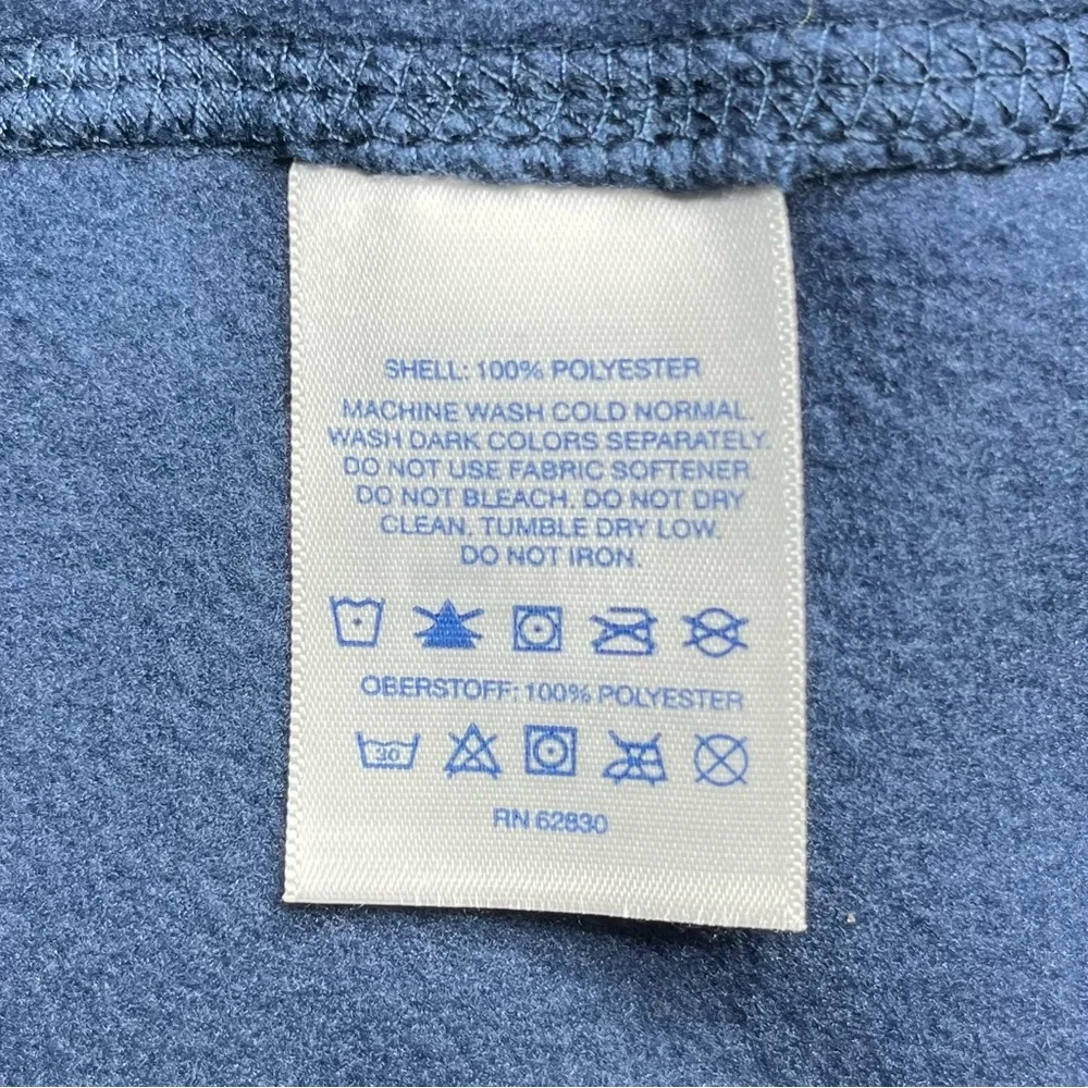 Lands End Blue 1/4 Zip Fleece Pullover Mens 3XL‎ Tall